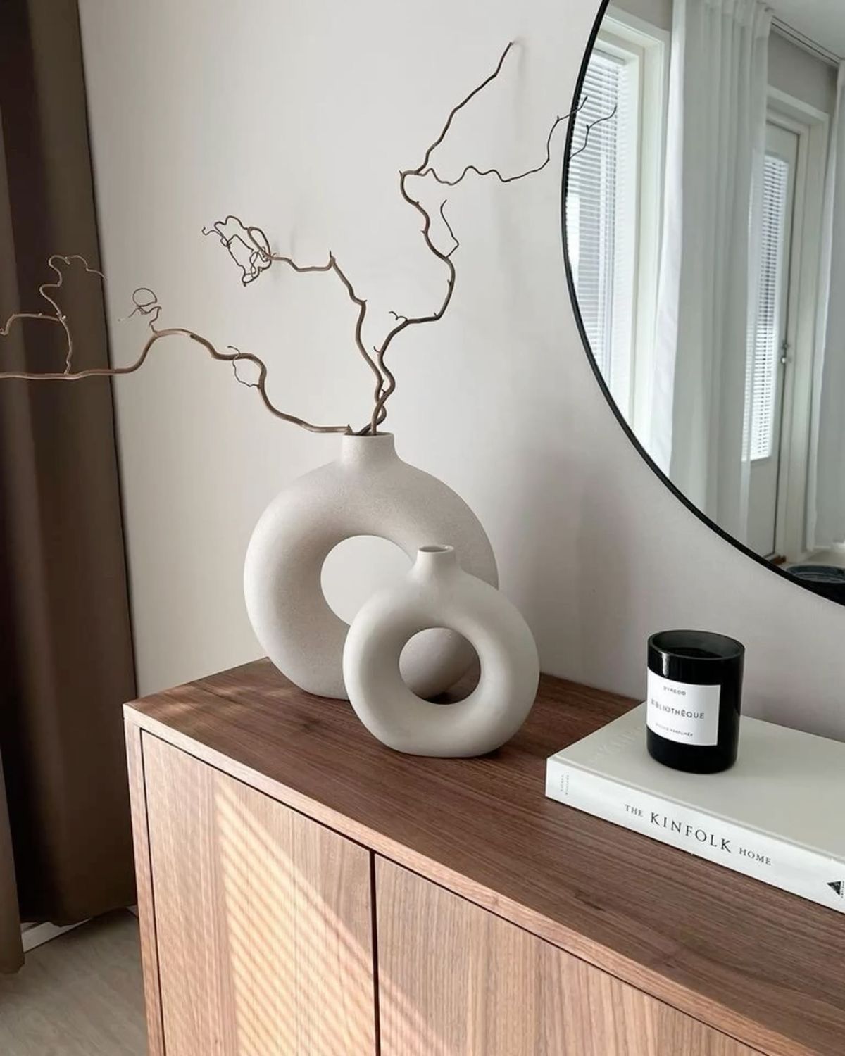 FLORERO ANILLO BLANCO Minimalista